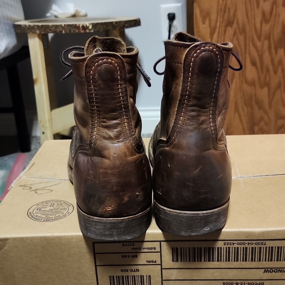 Red Wing Shoes Brown Leather Boots - Picture 6 of 14